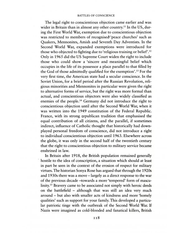 Battles of Conscience. British Pacifists and the Second World War
