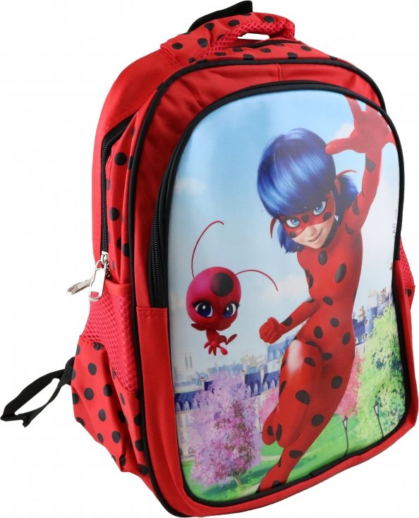 Рюкзак школьный Леди Баг, красный