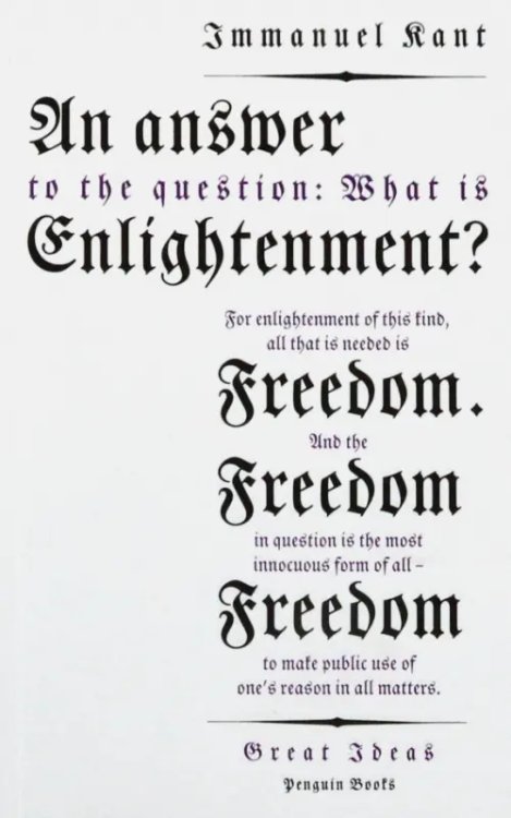 Penguin Great Ideas To Answer to the Question 'What is Enlightenment?'