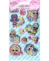 Наклейки объемные с конфетти Шейк Вечеринка