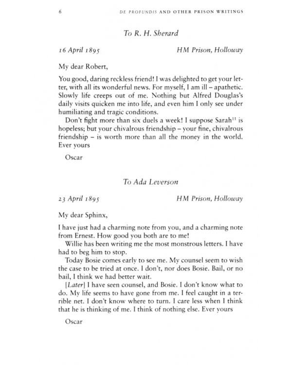 De Profundis and Other Prison Writings