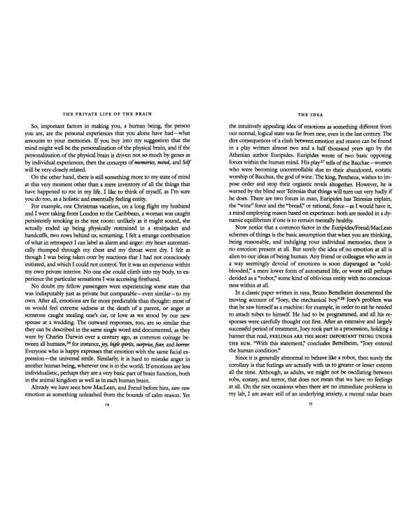 The Private Life of the Brain