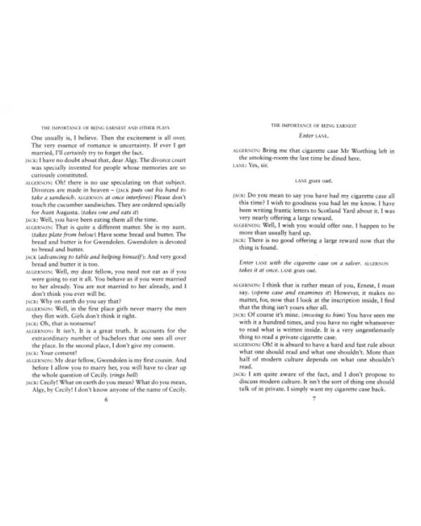 The Importance of Being Earnest and Other Plays