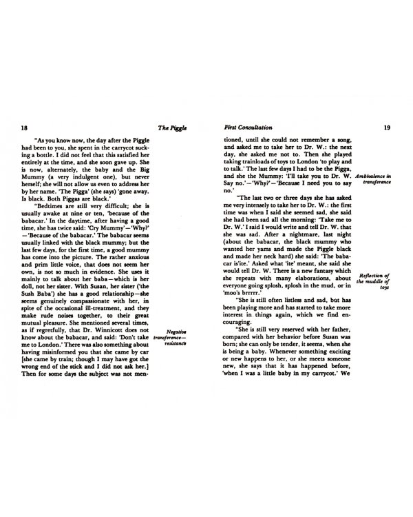 The Piggle. An Account of the Psychoanalytic Treatment of a Little Girl