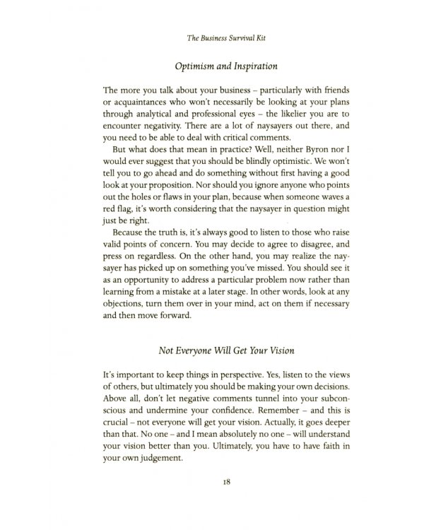 The Business Survival Kit. How to get ahead without losing out on love, life and happiness