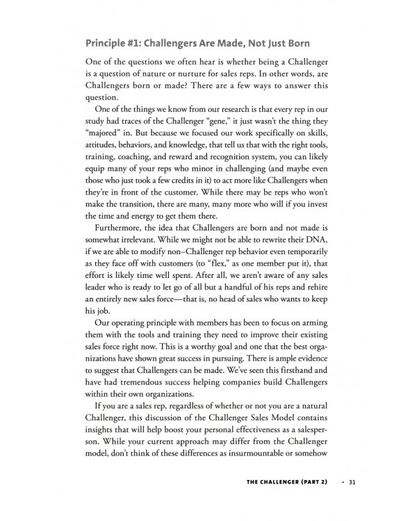 The Challenger Sale. How to Take Control of the Customer Conversation