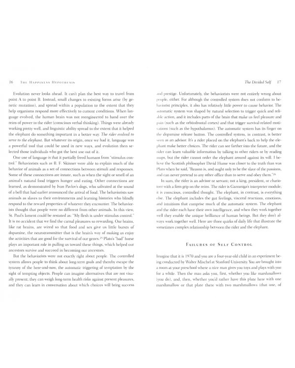 The Happiness Hypothesis. Putting Ancient Wisdom to the Test of Modern Science