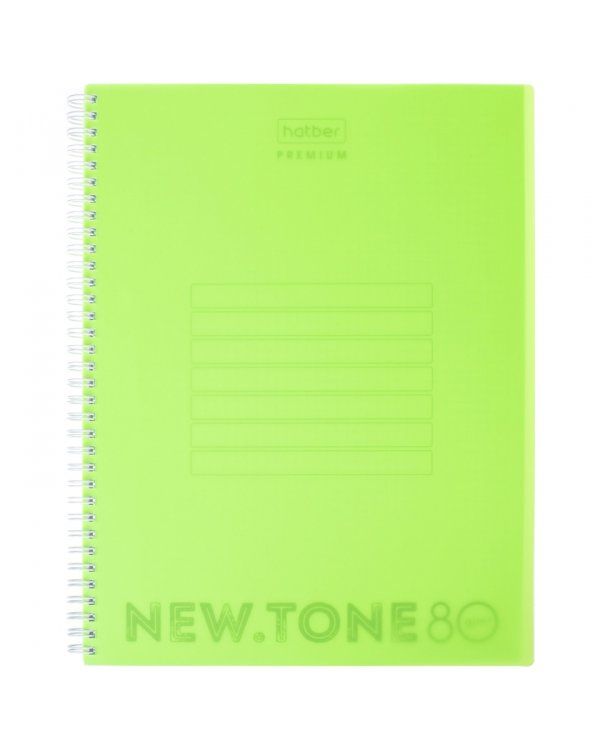 Тетрадь Newtone Neon. Лайм, А4, 80 листов, клетка