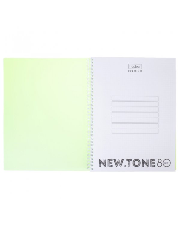 Тетрадь Newtone Neon. Лайм, А4, 80 листов, клетка