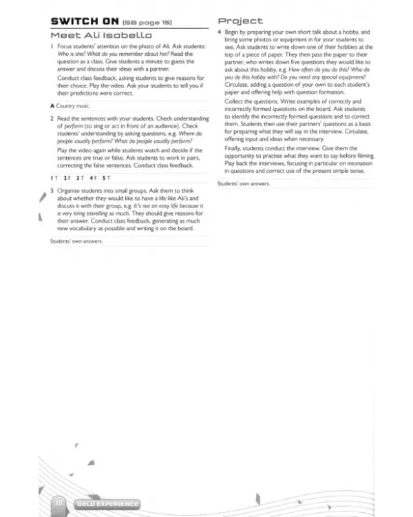 Gold Experience. A2. Teacher's Book