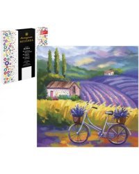 Алмазная мозаика Лавандовый Прованс, 30х30, с подрамником