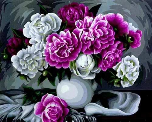 Рисование по номерам. Пионы. Жанна Когай