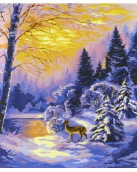 Рисование по номерам Декабрьское утро, 40х50 см