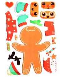 Наклейка объемная Укрась Пряничного человечка