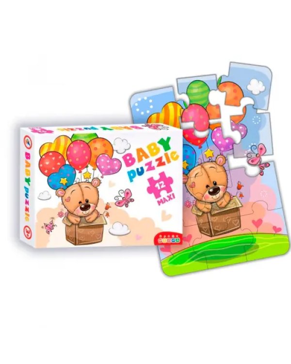 Baby Puzzle-12. Мишка и воздушные шары
