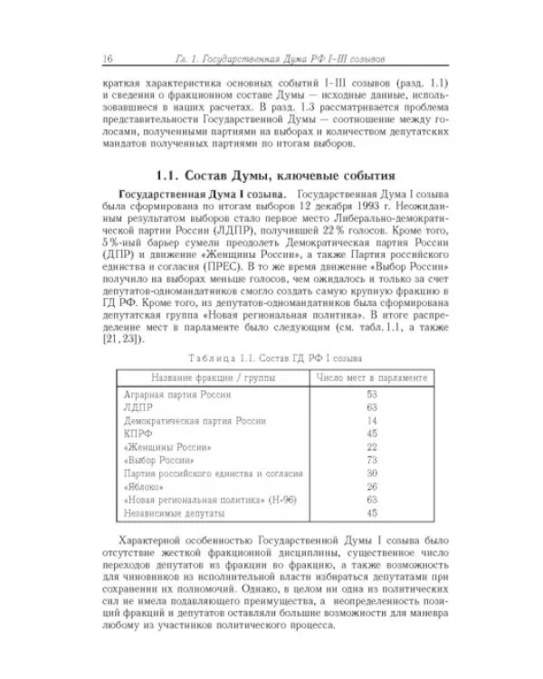 Влияние и структурная устойчивость в Российском парламенте (1905-1917 и 1993-2005 гг.)