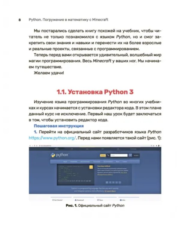 Дополнительное изображение книги «Python. Погружение в математику с Minecraft»