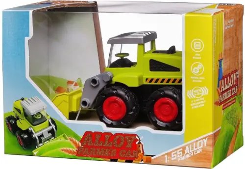 Трактор с ковшом и вилами Трактор с ковшом и вилами