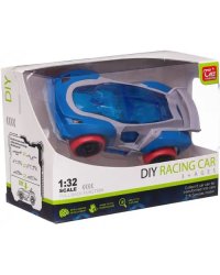 Машинка спортивная синяя, инерционная