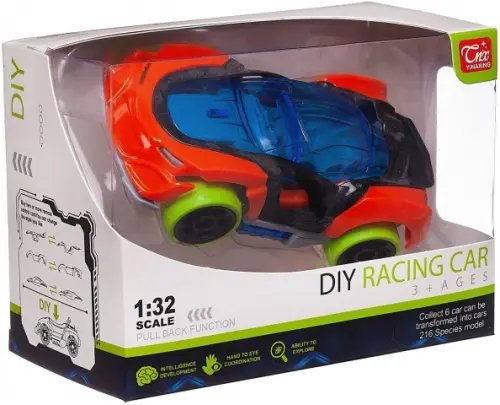 Машинка спортивная оранжевая, инерционная Машинка спортивная оранжевая, инерционная