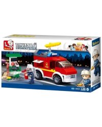 Конструктор Пожар на автозаправке, 136 деталей