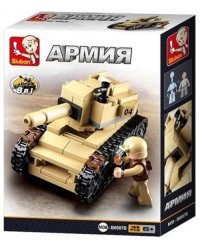 Конструктор Танк бежевый, 158 деталей