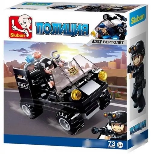 Конструктор Полицейский джип, 73 детали Конструктор Полицейский джип, 73 детали