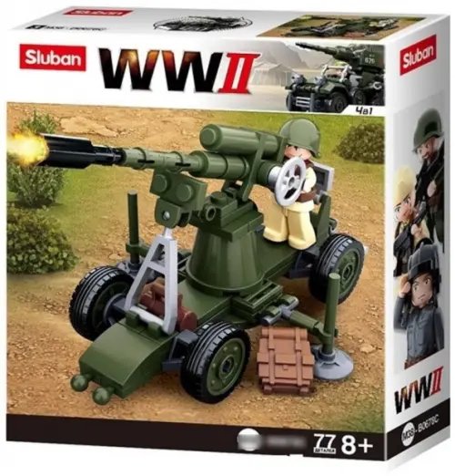 Конструктор Зенитная установка, 77 деталей Конструктор Зенитная установка, 77 деталей