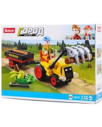 Конструктор Фермерский трактор, 110 деталей