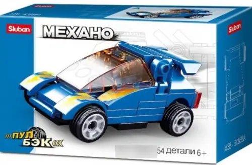 Конструктор Гоночная машина, 54 детали Конструктор Гоночная машина, 54 детали