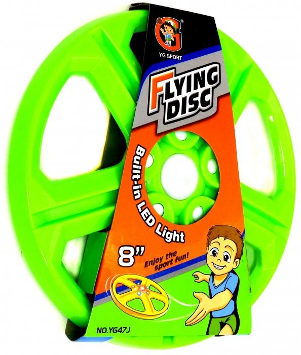 Тарелка летающая с LED-подсветкой, 20 см, в ассортименте Тарелка летающая с LED-подсветкой, 20 см, в ассортименте