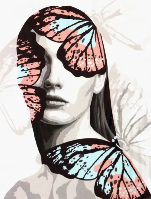 Рисование по номерам на холсте "Русская живопись" Рисование по номерам Эффект бабочки