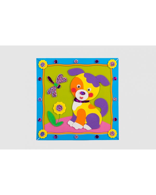 Мягкая картинка с рамкой. Щенок