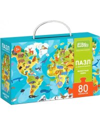 Пазл на внимательность Животные мира, 80 элементов
