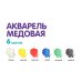 Акварель медовая, 6 цветов, без кисти