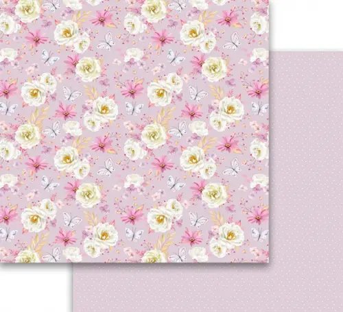 Бумага упаковочная двусторонняя Цветы Бумага упаковочная двусторонняя Цветы