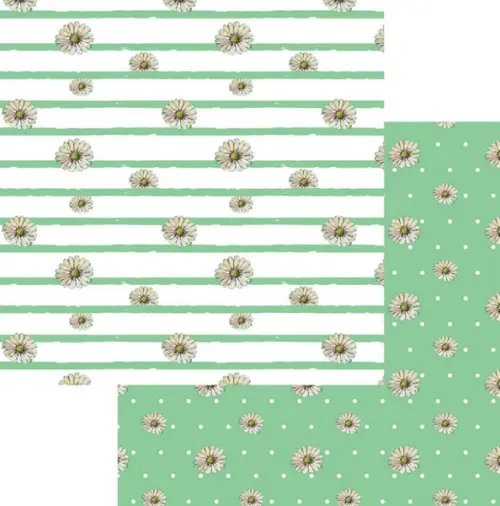 Бумага упаковочная двусторонняя Ромашки Бумага упаковочная двусторонняя Ромашки