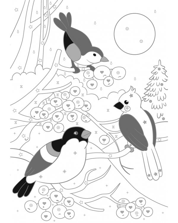 Времена года. Раскраски по символам