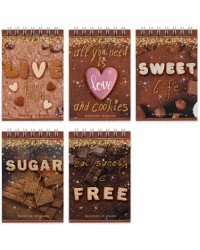 Блокнот Sweet Life, 40 листов, клетка, А7, в ассортименте