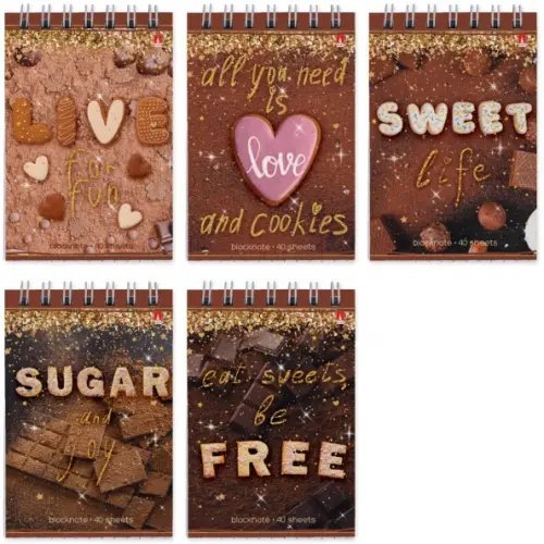 Блокнот Sweet Life, 40 листов, клетка, А7, в ассортименте