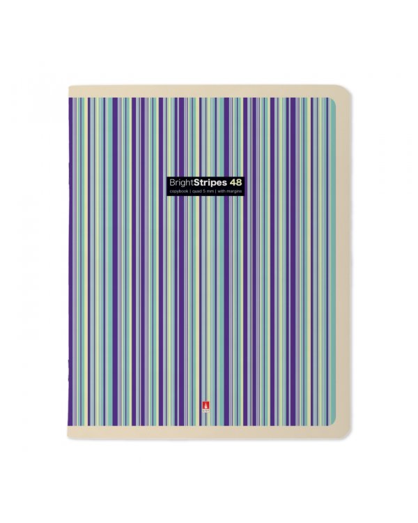 Тетрадь Stripes , 48 листов, клетка, А5, в ассортименте