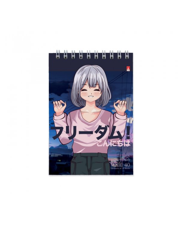 Дополнительное изображение книги «Блокнот Anime. Freedom, 40 листов, клетка, А6, в ассортименте»