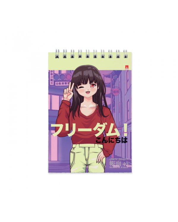 Дополнительное изображение книги «Блокнот Anime. Freedom, 40 листов, клетка, А6, в ассортименте»