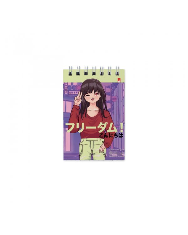 Дополнительное изображение книги «Блокнот Anime. Freedom, 40 листов, клетка, А7, в ассортименте»