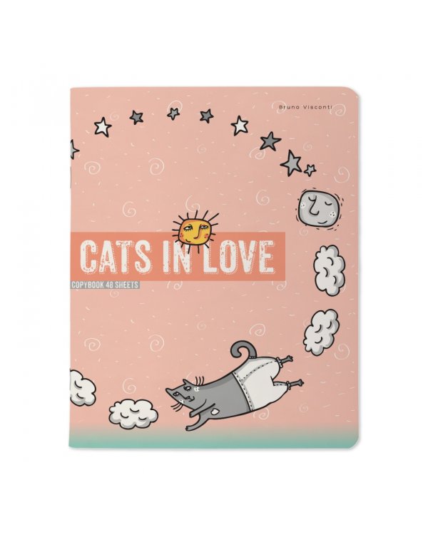 Дополнительное изображение книги «Тетрадь Cats in Love, 48 листов, клетка, А5, в ассортименте»