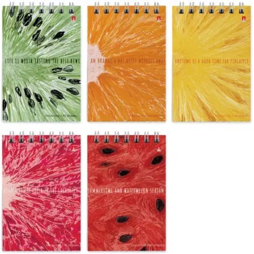 Обложка книги «Блокнот Exotic Fruits, 40 листов, клетка, А7, в ассортименте»