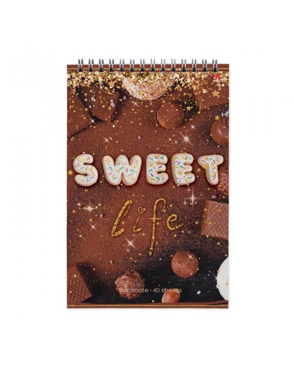 Дополнительное изображение книги «Блокнот Sweet Life, 40 листов, клетка, А5, в ассортименте»
