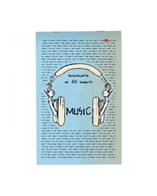 Дополнительное изображение книги «Блокнот Soundmania, 40 листов, клетка, А5, в ассортименте»