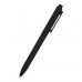 Ручка шариковая автоматическая SoftClick Black, под персонализацию, синяя