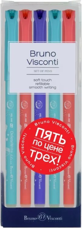 Обложка книги «Набор гелевых ручек DeleteWrite Art. My Sweet. Пончики, со стираемыми чернилами, синих, 5 штук»